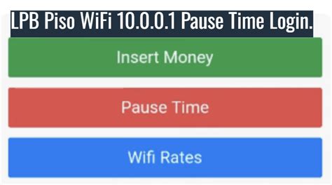 piso wifi pause time 10.0 0.1 login